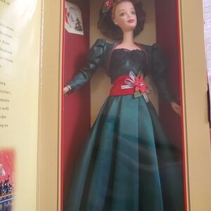 Mattel Holiday Barbie Doll - Green and Red